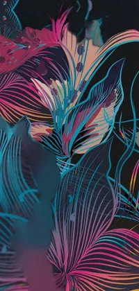 Azure Plant Textile Live Wallpaper