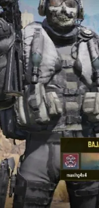 Ballistic Vest Military Person Helmet Live Wallpaper