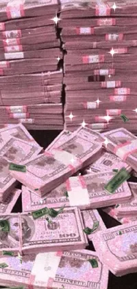 Banknote Pink Money Handling Live Wallpaper