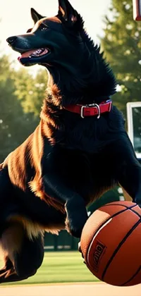 Basketball Dog Sports Equipment Live Wallpaper