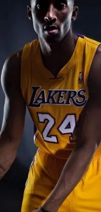 This live wallpaper features a close-up of a basketball player holding a ball