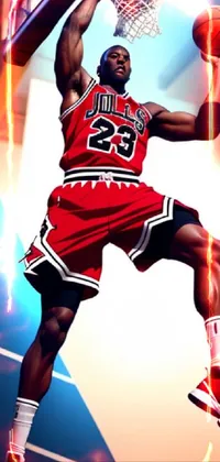 Michael Jordan Dunking Live Wallpaper