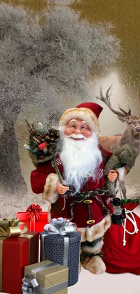Beard Christmas Ornament Santa Claus Live Wallpaper