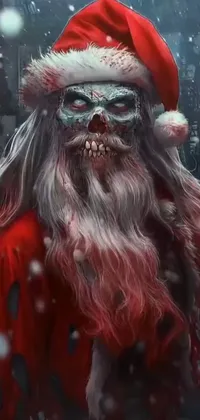 Beard Santa Claus Organism Live Wallpaper