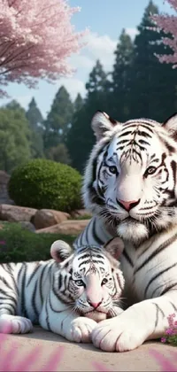 Bengal Tiger Plant Siberian Tiger Live Wallpaper
