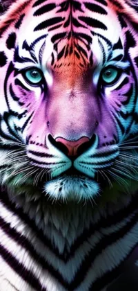 Tiger Face Print Wallpaper