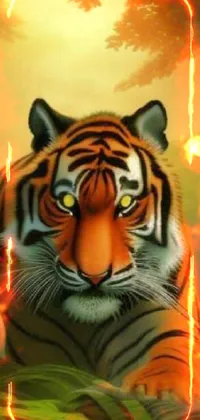 Burning Tiger Live Wallpaper