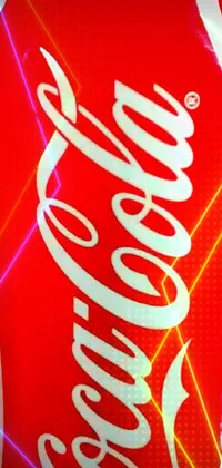 This live wallpaper showcases a group of iconic coke cans on a white background