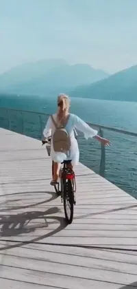 Bicycle Water Sky Live Wallpaper