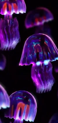 Bioluminescence Light Purple Live Wallpaper