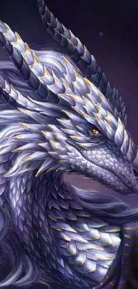 Transform your phone with a captivating live wallpaper featuring a stunning, close-up depiction of a fierce dragon