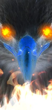 Bird Art Electric Blue Live Wallpaper