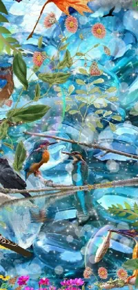 Bird Art Paint Azure Live Wallpaper