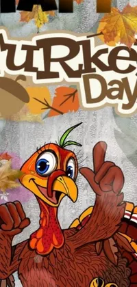 Get in the Thanksgiving spirit with this fun and playful phone live wallpaper