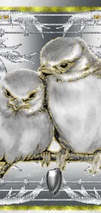 Introduce elegance to your phone with this whimsical owl couple live wallpaper