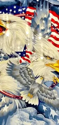 Bird Beak Flag Of The United States Live Wallpaper
