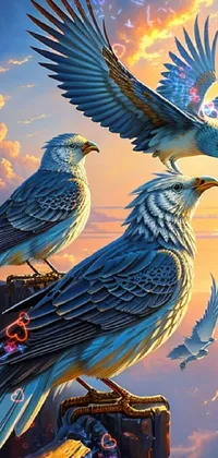 Bird Blue Azure Live Wallpaper