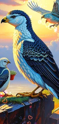 Bird Blue Beak Live Wallpaper