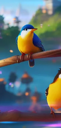 Bird Blue Beak Live Wallpaper
