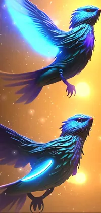 Bird Blue Light Live Wallpaper