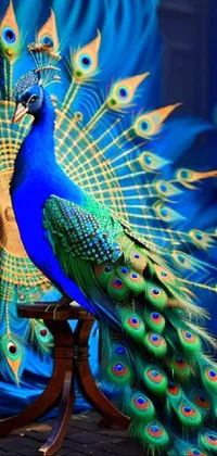 Bird Blue Peafowl Live Wallpaper