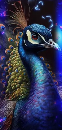 Bird Blue Phasianidae Live Wallpaper