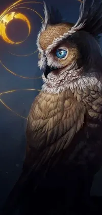 Bird Eye Screech Owl Live Wallpaper