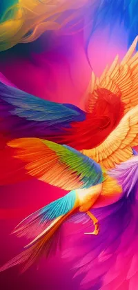 Bird Feather Pink Live Wallpaper