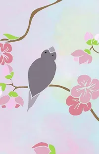 Bird Flower Branch Live Wallpaper