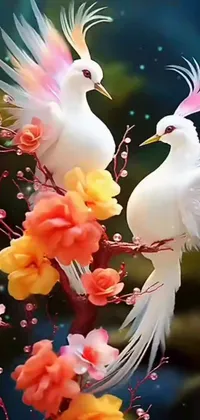 Bird Flower Light Live Wallpaper