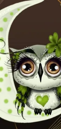 Bird Green Eyelash Live Wallpaper