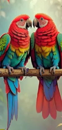 green macaw wallpaper