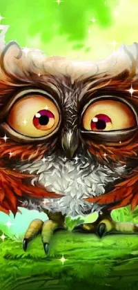 Bird Green Owl Live Wallpaper