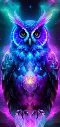 Bird Light Purple Live Wallpaper