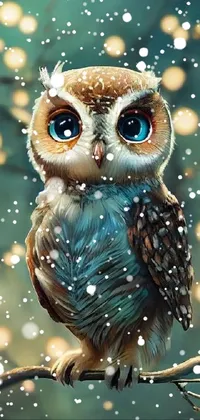 This phone live wallpaper showcases a stunning owlish artwork, with an airbrush painted effect that adds a unique touch