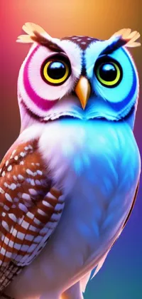 cute colorful owl wallpapers