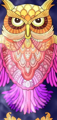 Bird Owl Textile Live Wallpaper