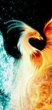 This live wallpaper features a mesmerizing display of yin and yang elements, with fire and water seamlessly intertwined