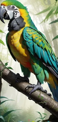 Bird Parrot Branch Live Wallpaper