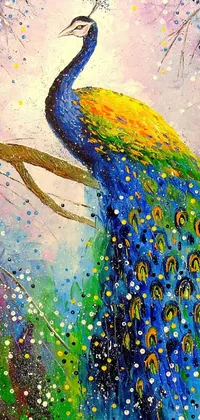 Bird Peafowl Art Paint Live Wallpaper