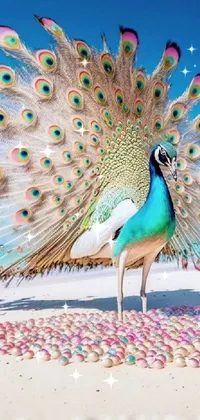 Bird Peafowl Vertebrate Live Wallpaper