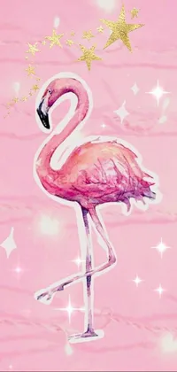 Bird Pink Racy Live Wallpaper