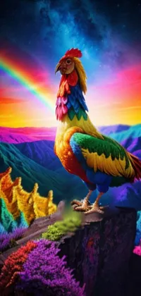 Bird Rainbow Plant Live Wallpaper
