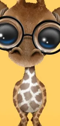 Looking for an adorably quirky phone wallpaper? Check out this live wallpaper featuring a giraffe wearing glasses! With its cute avatar image, detailed textures, and lifelike shading, this wallpaper is perfect for anyone who loves whimsical digital art