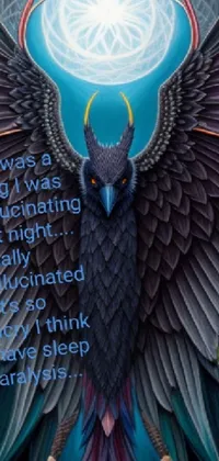 Looking for a breathtaking phone live wallpaper? Look no further than this amazing design featuring a gorgeous bird with a moving quote