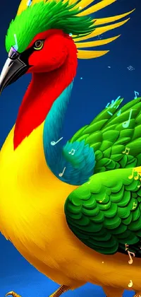 Bird Vertebrate Green Live Wallpaper