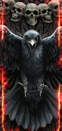 Black Bird Supernatural Creature Live Wallpaper