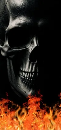 Black Bone Skull Live Wallpaper