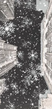 Black Building Christmas Tree Live Wallpaper