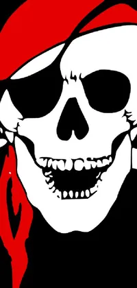 Get ready for some high-seas adventure with this fierce pirate skull and crossbones phone live wallpaper